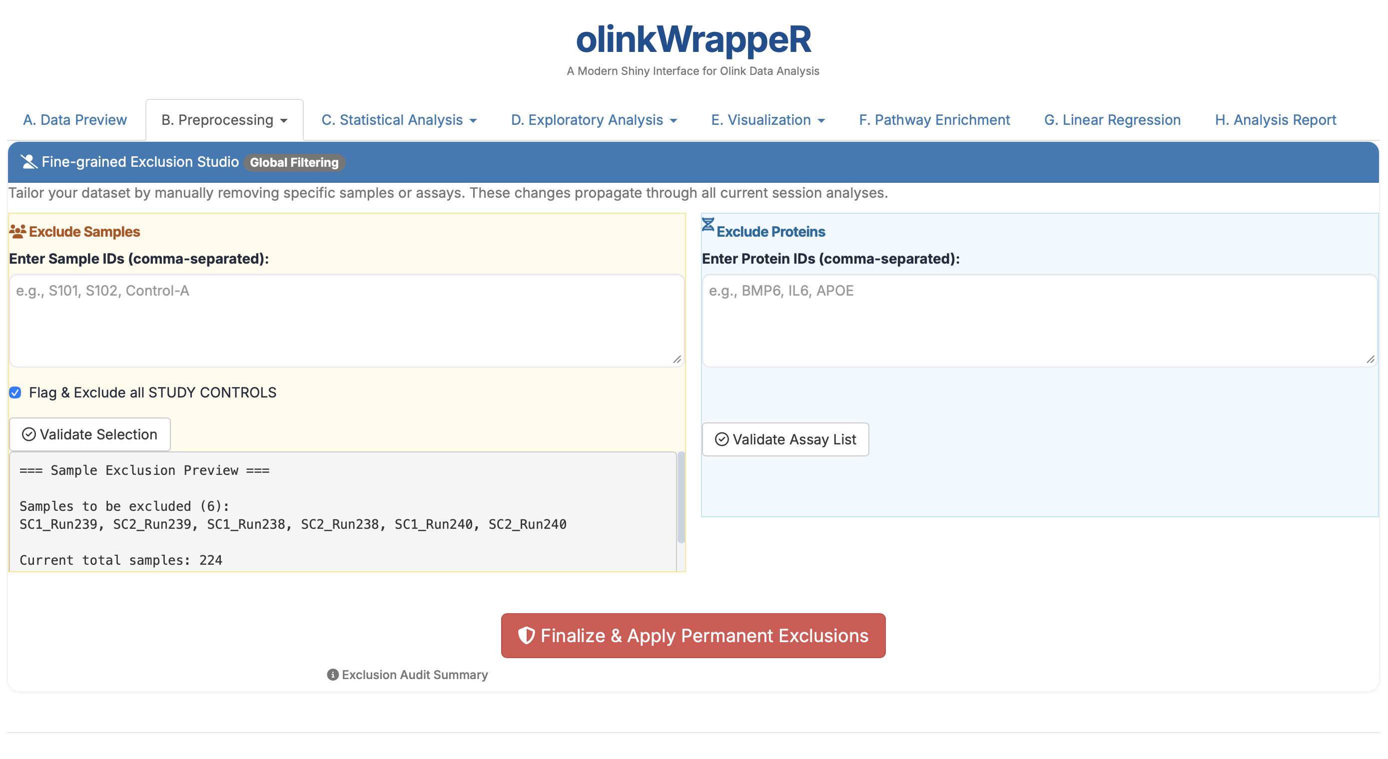 B.5 Manual Exclusion