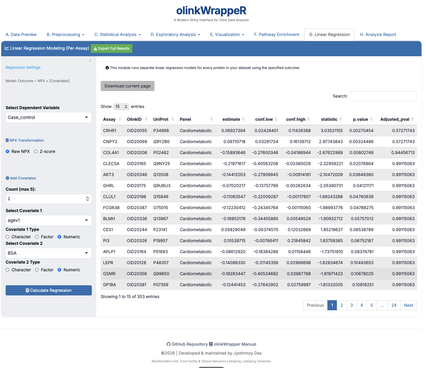 G. Linear Regression